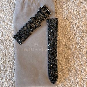 Michele black glitter bands
